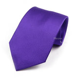 ZONFAZ Classic Solid Color Silk Ties For Men Neckties 8cm Width