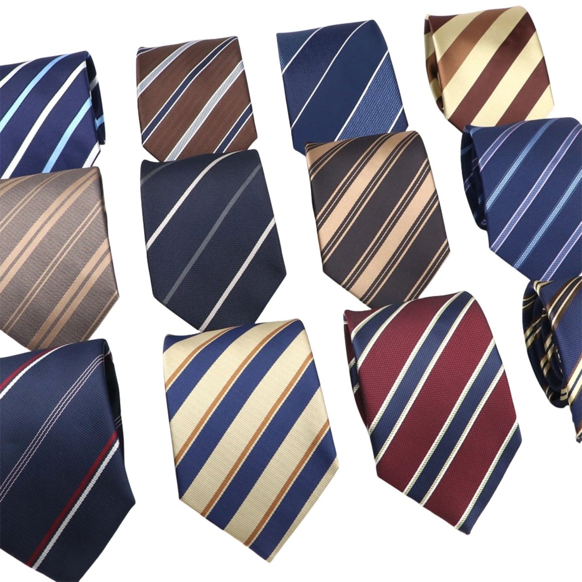 ZONFAZ Classic Standard Striped Silk Ties