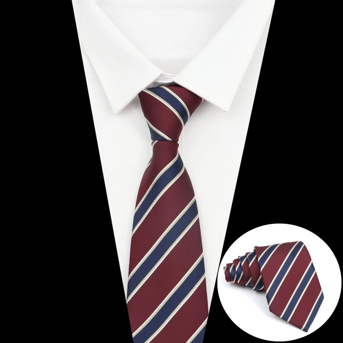 ZONFAZ Classic Standard Striped Silk Ties