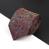 ZONFAZ Classic Striped Floral Paisley Neckties Jacquard Luxury Silk Tie 8cm Width