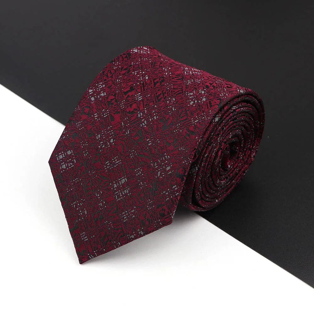 ZONFAZ Classic Striped Floral Paisley Neckties Jacquard Luxury Silk Tie 8cm Width