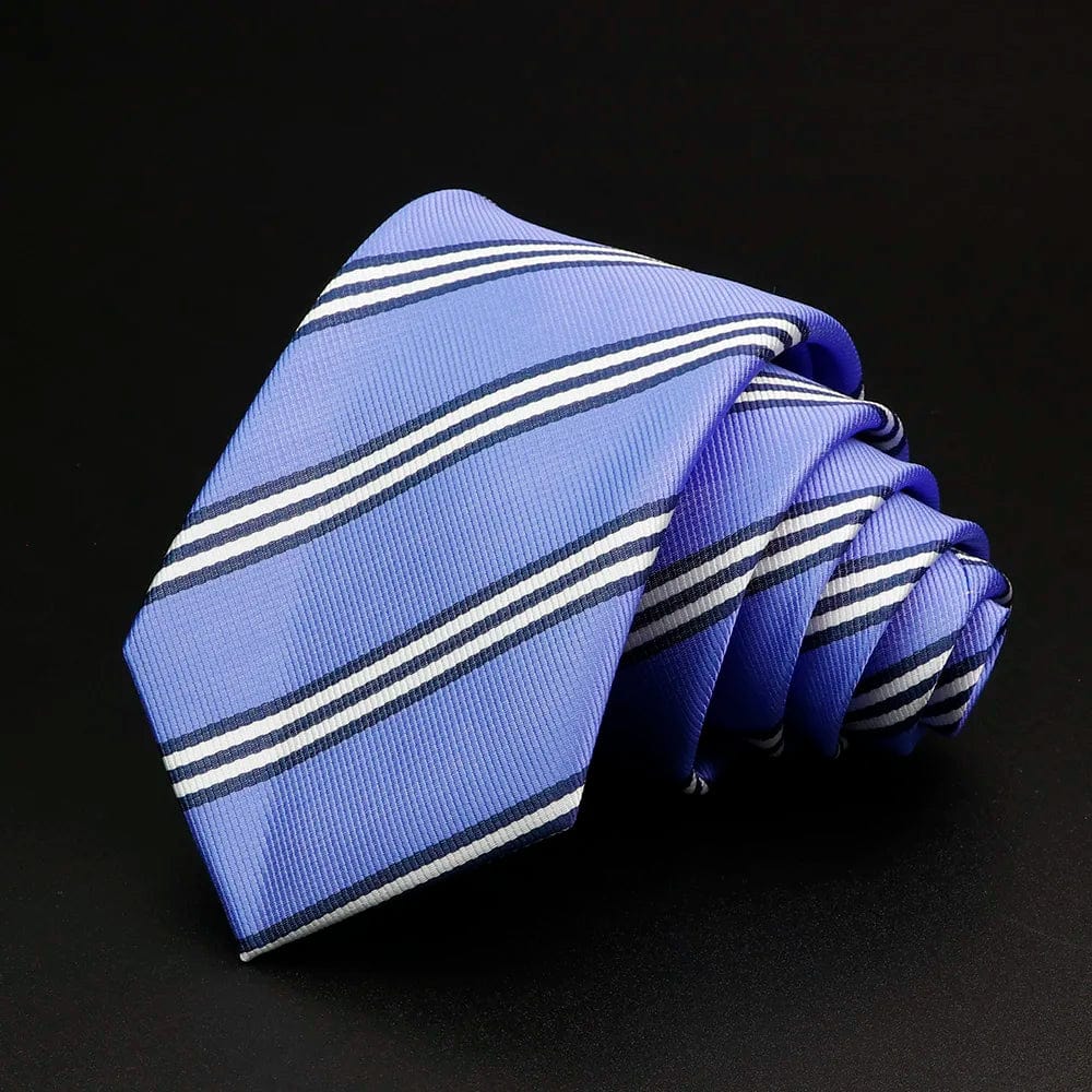 ZONFAZ Classic Striped Red Blue Green Ties