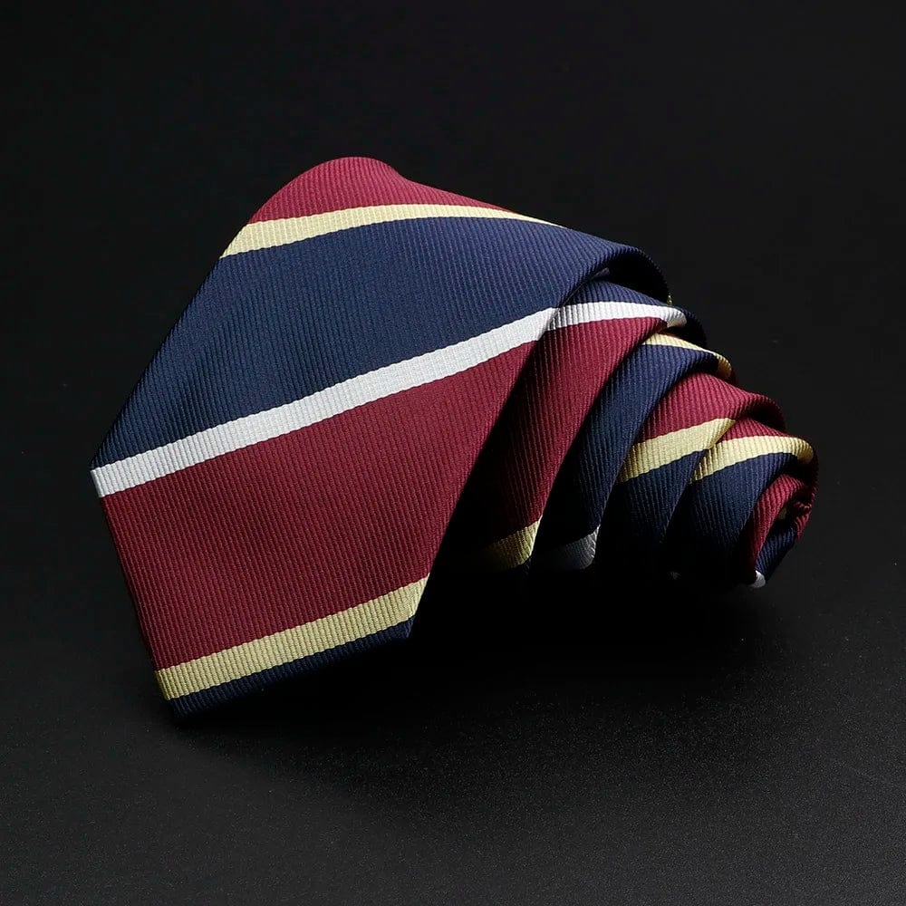 ZONFAZ Classic Striped Red Blue Green Ties