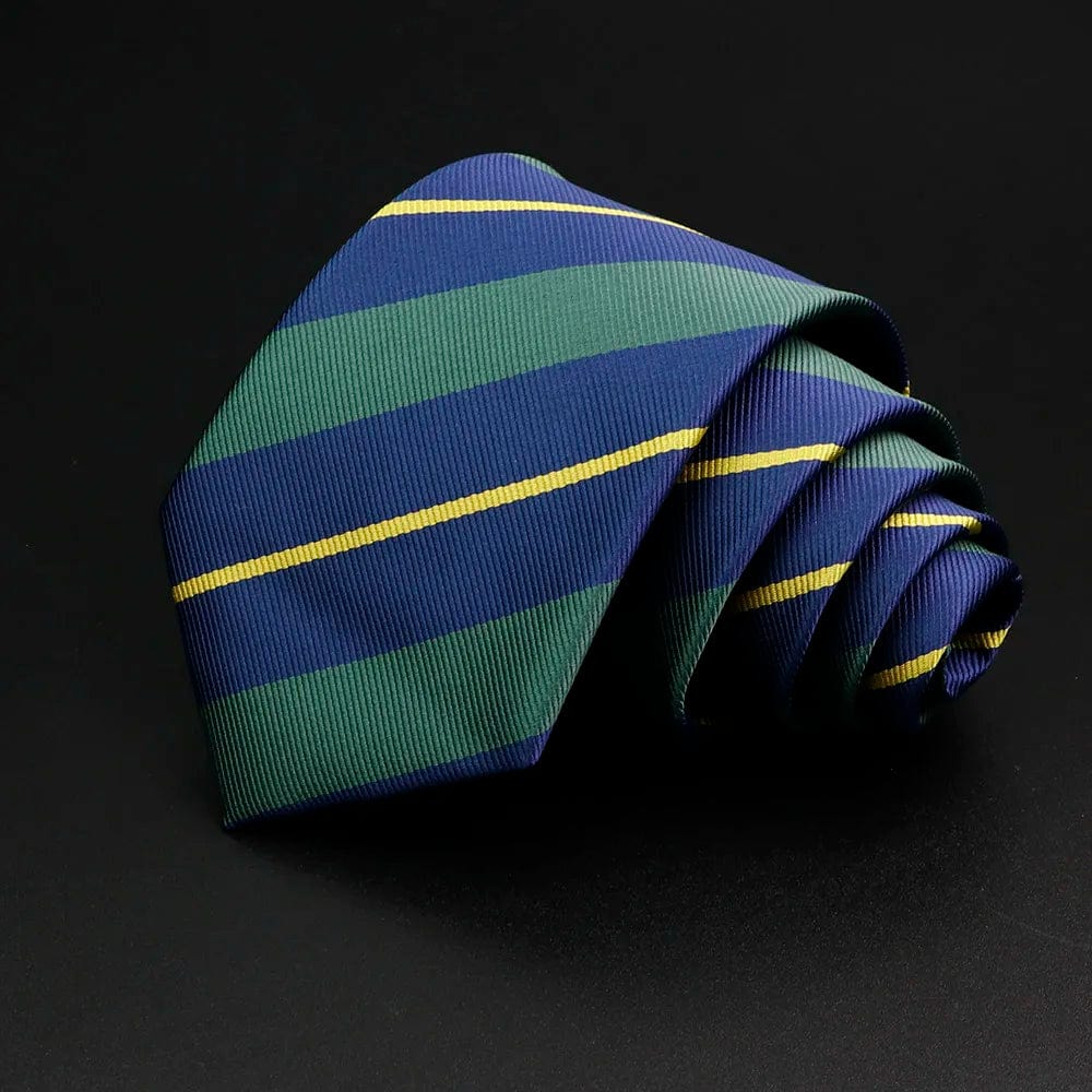 ZONFAZ Classic Striped Red Blue Green Ties