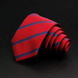 ZONFAZ Classic Striped Red Blue Green Ties