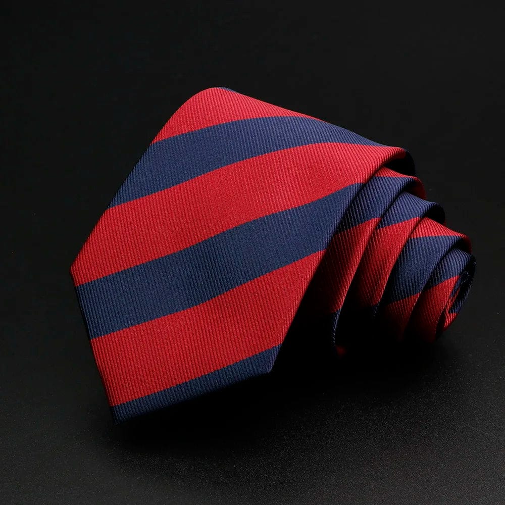 ZONFAZ Classic Striped Red Blue Green Ties