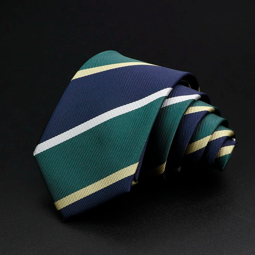 ZONFAZ Classic Striped Red Blue Green Ties