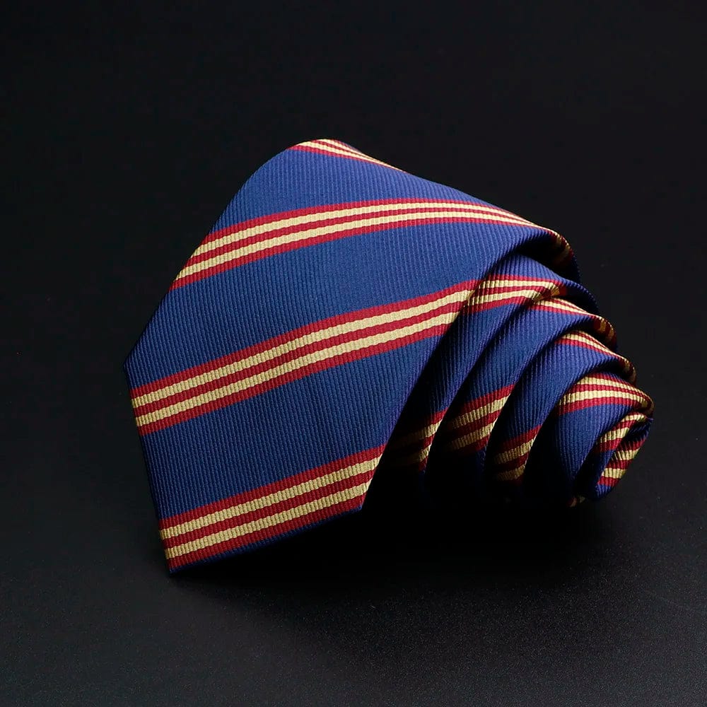 ZONFAZ Classic Striped Red Blue Green Ties