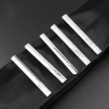 ZONFAZ Classical Silver Tie Clips Men's Metal Necktie Bar Dress Shirts Tie Pin For Wedding Ceremony Carving