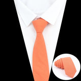 ZONFAZ Coral Wedding Cotton Skinny Ties