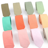 ZONFAZ Coral Wedding Cotton Skinny Ties