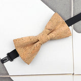 ZONFAZ Cork Wood Bow Ties Novelty Handmade Wooden Bowtie for Parent - Child