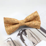 ZONFAZ Cork Wood Bow Ties Novelty Handmade Wooden Bowtie for Parent - Child