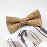 ZONFAZ Cork Wood Bow Ties Novelty Handmade Wooden Bowtie for Parent - Child