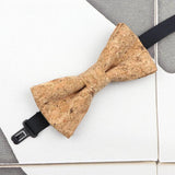 ZONFAZ Cork Wood Bow Ties Novelty Handmade Wooden Bowtie for Parent - Child