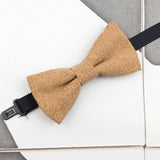 ZONFAZ Cork Wood Bow Ties Novelty Handmade Wooden Bowtie for Parent - Child