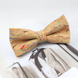 ZONFAZ Cork Wood Bow Ties Novelty Handmade Wooden Bowtie for Parent - Child