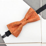 ZONFAZ Cork Wood Bow Ties Novelty Handmade Wooden Bowtie for Parent - Child