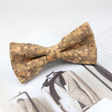 ZONFAZ Cork Wood Bow Ties Novelty Handmade Wooden Bowtie for Parent - Child