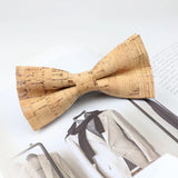 ZONFAZ Cork Wood Bow Ties Novelty Handmade Wooden Bowtie for Parent - Child