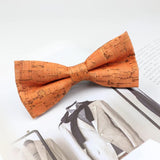 ZONFAZ Cork Wood Bow Ties Novelty Handmade Wooden Bowtie for Parent - Child