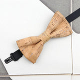 ZONFAZ Cork Wood Bow Ties Novelty Handmade Wooden Bowtie for Parent - Child