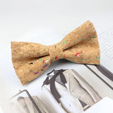 ZONFAZ Cork Wood Bow Ties Novelty Handmade Wooden Bowtie for Parent - Child