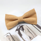 ZONFAZ Cork Wood Bow Ties Novelty Handmade Wooden Bowtie for Parent - Child