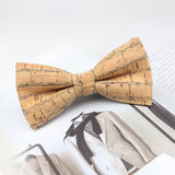 ZONFAZ Cork Wood Bow Ties Novelty Handmade Wooden Bowtie for Parent - Child