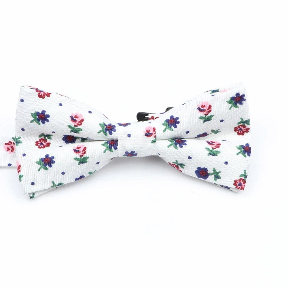 ZONFAZ Cotton Floral Bow Tie for Men Women Chilren Wedding Party Bowties