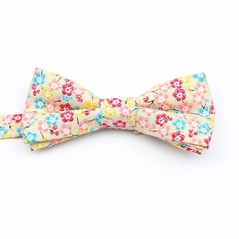 ZONFAZ Cotton Floral Bow Tie for Men Women Chilren Wedding Party Bowties