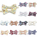 ZONFAZ Cotton Floral Bow Tie for Men Women Chilren Wedding Party Bowties