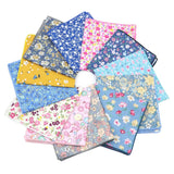 ZONFAZ Cotton Floral Handkerchief Flower Hanky