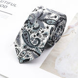 ZONFAZ Cotton Floral Neckties For Men Slim Flower Ties 6cm Width