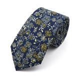 ZONFAZ Cotton Floral Neckties For Men Women 6.5cm Skinny Flower Wedding Ties