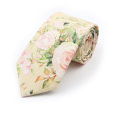 ZONFAZ Cotton Floral Neckties For Men Women 6.5cm Skinny Flower Wedding Ties