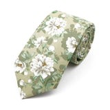 ZONFAZ Cotton Floral Neckties For Men Women 6.5cm Skinny Flower Wedding Ties