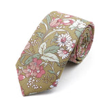 ZONFAZ Cotton Floral Neckties For Men Women 6.5cm Skinny Flower Wedding Ties