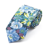 ZONFAZ Cotton Floral Neckties For Men Women 6.5cm Skinny Flower Wedding Ties