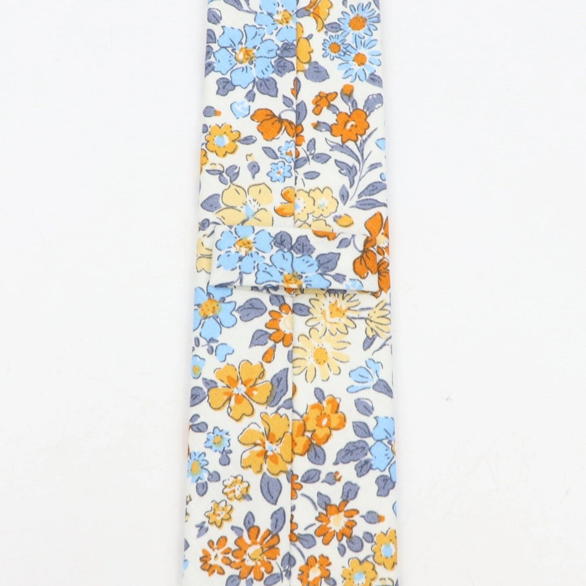 ZONFAZ Cotton Floral Tie For Men Women Skinny Flower Wedding Casual Neckties