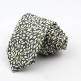 ZONFAZ Cotton Floral Tie For Men Women Skinny Flower Wedding Casual Neckties