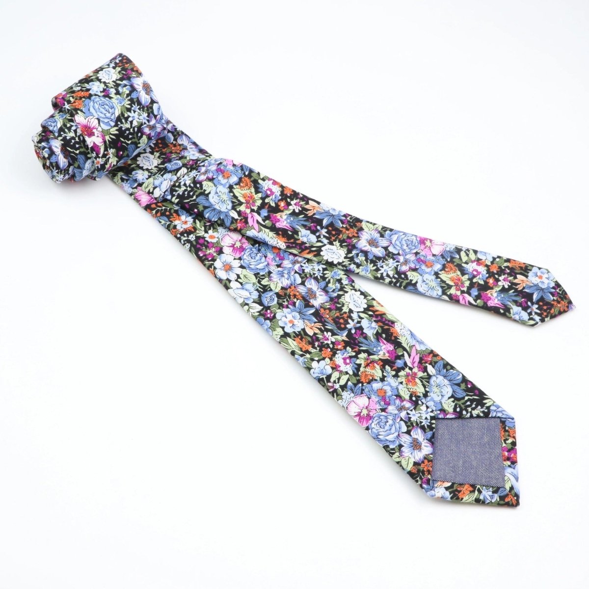 ZONFAZ Cotton Floral Ties For Men Women Elegant Flower Printed Skinny Necktie