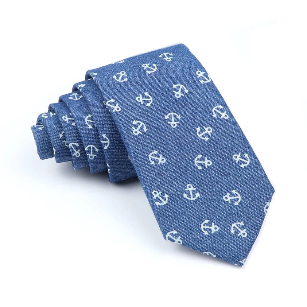 ZONFAZ Cotton Floral Ties For Men Women Skinny Flower Necktie