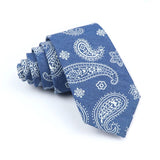 ZONFAZ Cotton Floral Ties For Men Women Skinny Flower Necktie