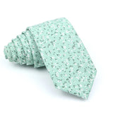 ZONFAZ Cotton Floral Ties For Men Women Skinny Flower Necktie