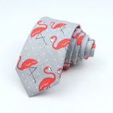 ZONFAZ Cute Colourful Cartoon Tie For Men Women Skinny Cotton Animal Fruits Print Necktie