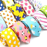 ZONFAZ Cute Colourful Cartoon Tie For Men Women Skinny Cotton Animal Fruits Print Necktie