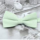 ZONFAZ Cute Solid Color Cotton Bow Ties