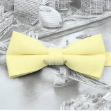 ZONFAZ Cute Solid Color Cotton Bow Ties