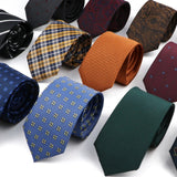 ZONFAZ Fashion Jacquard Paisley Striped Silk Neckties For Men Formal Business Party Skinny Ties